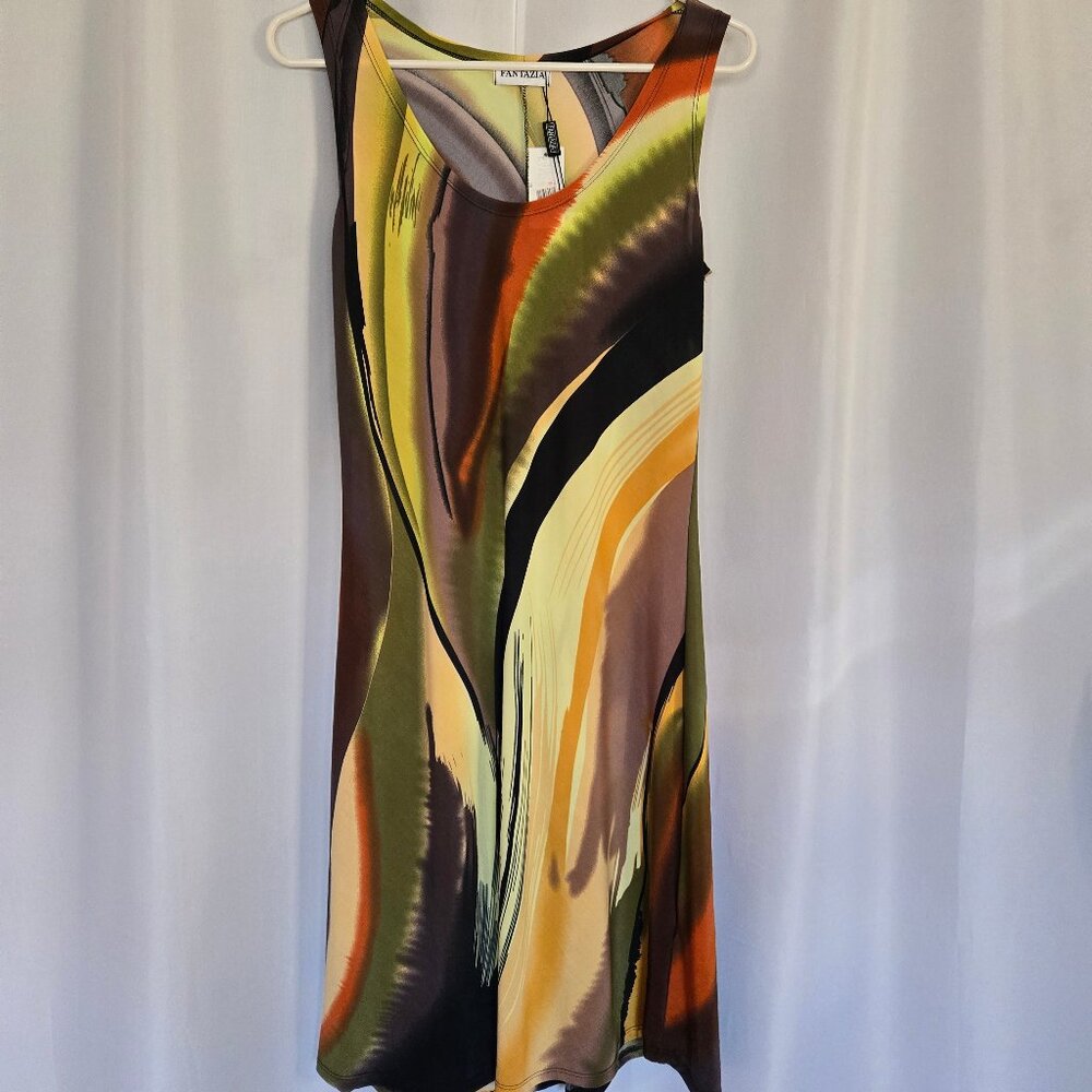 NWT - Fantazia abstract print dress
